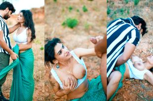 Resmi R Nair Outdoor Fuck Green Saree